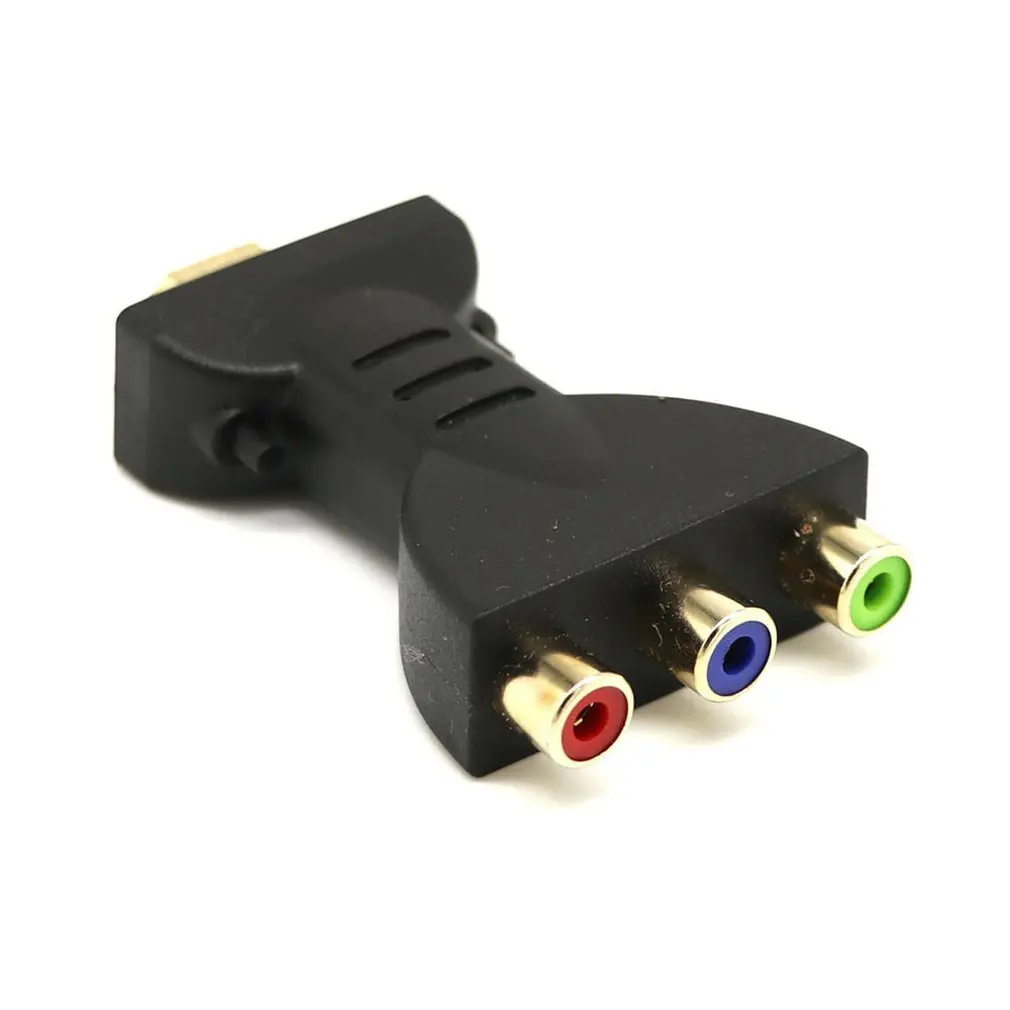 Gold-plated HDMI Male to 3 RGB RCA Video Audio Adapter AV Component Converter for 720P 1080iP 1080P HATV DVD Projector 1 Piece