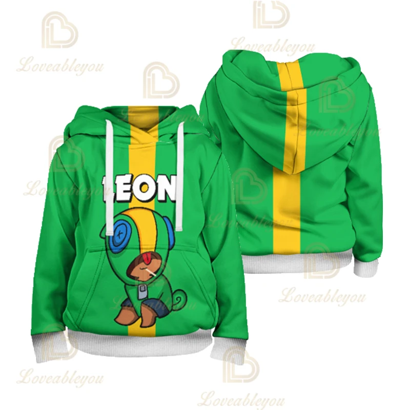 

Christmas Gifts Kids 100cm - 160cm Leon Children's Sweatshirt 3D Game Stars Leon Hoodie Anime Hoodie Sweatshirts