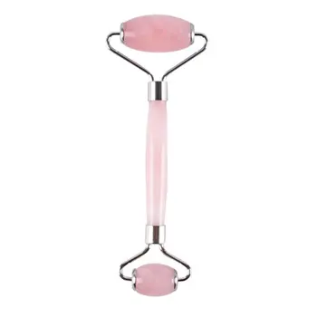 

Natural Powder Crystal Jade Roller Beauty Jade Wheel Facial Massager Scraping Plate Meridian Health Care Set Massage Stick