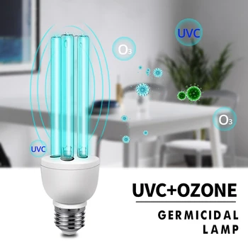 

UVC Sterilizer Disinfection Ultraviolet Lamp Ozone Quartz Tube Bulb E27 15W 25W 220V 110V Germicidal Light Clean Air Kill Mite