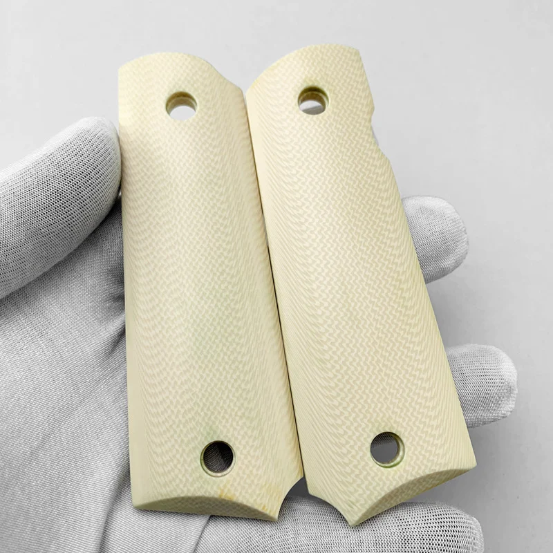 

1 Pair Imitation Ivory Resin Material 1911 Models Grips Handle Patches DIY Making Modify Shank Scales Accessories Parts Replace