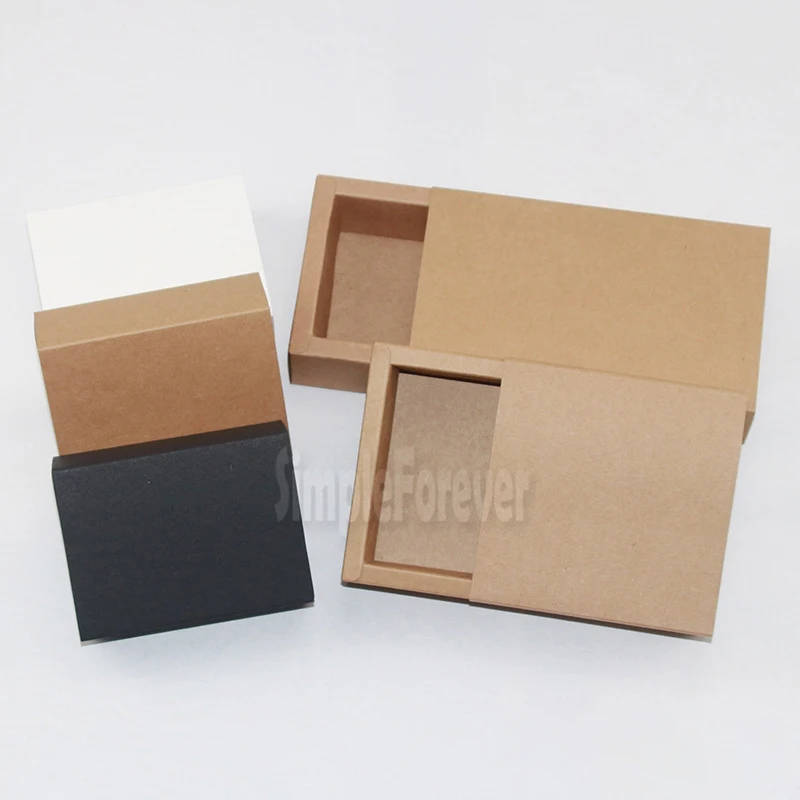 Eco Friendly Kraft Paper Cardboard Drawer Box Socks Underwear Gift Packaging Boxes Different Size