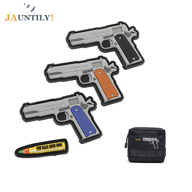 

New PVC Epoxy Patch for Clothing Backpacks Hat Rubber Armband Broken Base Military Tactics Moral Badges Assault Pistol Bullet