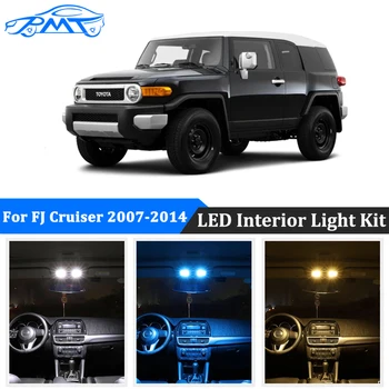 

BMTxms 8Pcs Canbus For Toyota FJ Cruiser 2007-2014 Car LED Interior Map Dome Light License Plate Lamp Auto Accessories