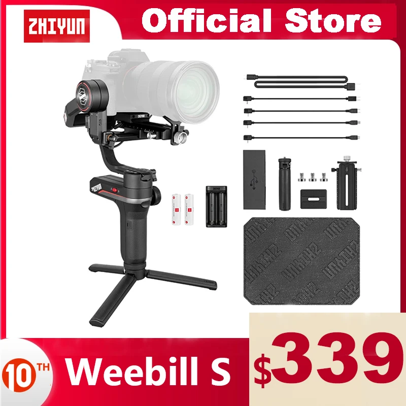 ZHIYUN Official Weebill S 3-Axis Gimbal Handheld Stabilizer Image Transmission for Canon Sony Etc Mirrorless Camera OLED Display