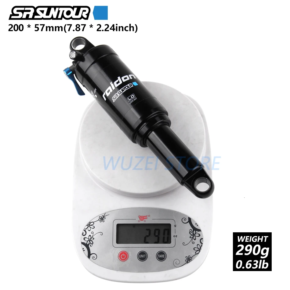 200x57mm Sr Suntour Подвеска для горного велосипеда Mtb, мусорный воздушный амортизатор, гидро-скоростной замок, велосипедные амортизаторы, задние части - Цвет: 200x57mm