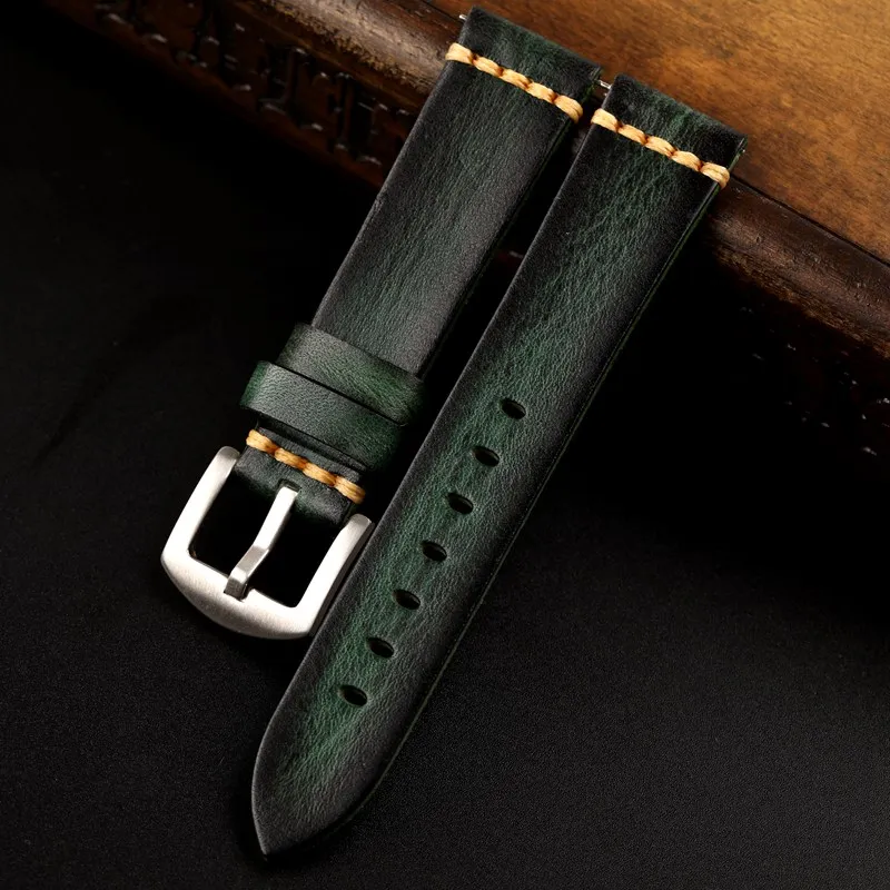 20 мм 22 мм 24 мм высококачественный ремешок из натуральной кожи с браслетом для часов Omega Seiko Mido - Цвет ремешка: C1