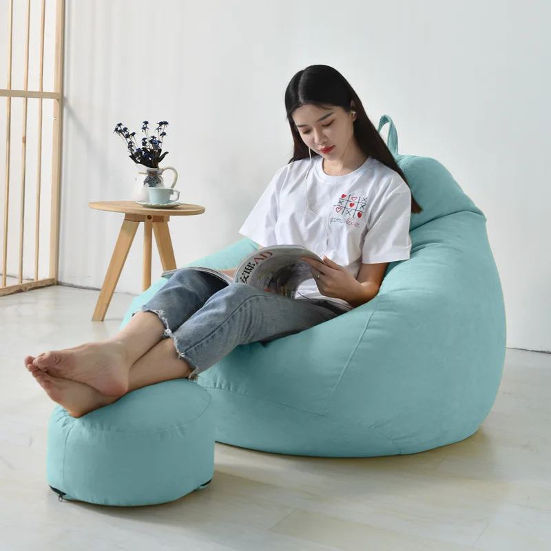  Bean bag lazy couch Living room bedroom leisure single sofa cotton and linen removable and washable - 4000394131085