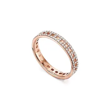 

JZ TFB RLLEN high quality 1: 1 original 925 sterling silver rose gold petite ring with logo DIY jewelry for women.