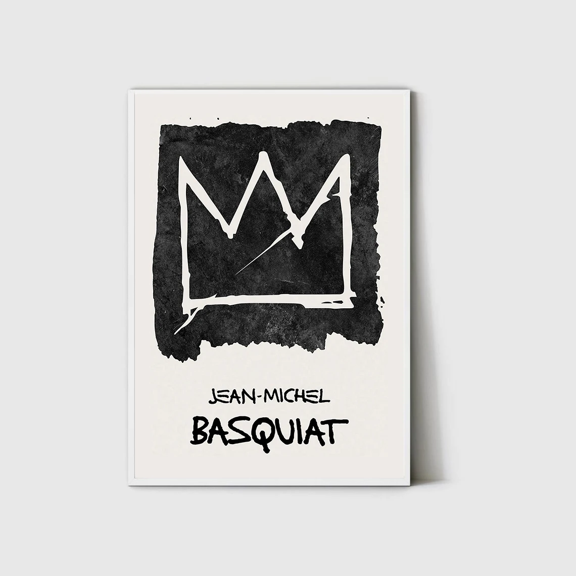 Декор Basquiat принт джинсового Мишеля современное искусство коронный