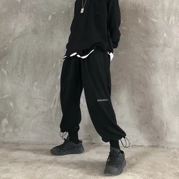 

Lychee Harajuku Letter Printed Women Pants Elastic Waist Loose Female Jogger Pants Casual Spring Autumn Lady Trousers Bottoms