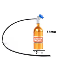 Metal Simulated NOS Nitrogen Bottle With Hose For 1/10 RC Crawler Car TRX4 Defender Bronco RC4WD D90 D110 Axial Scx10 90046