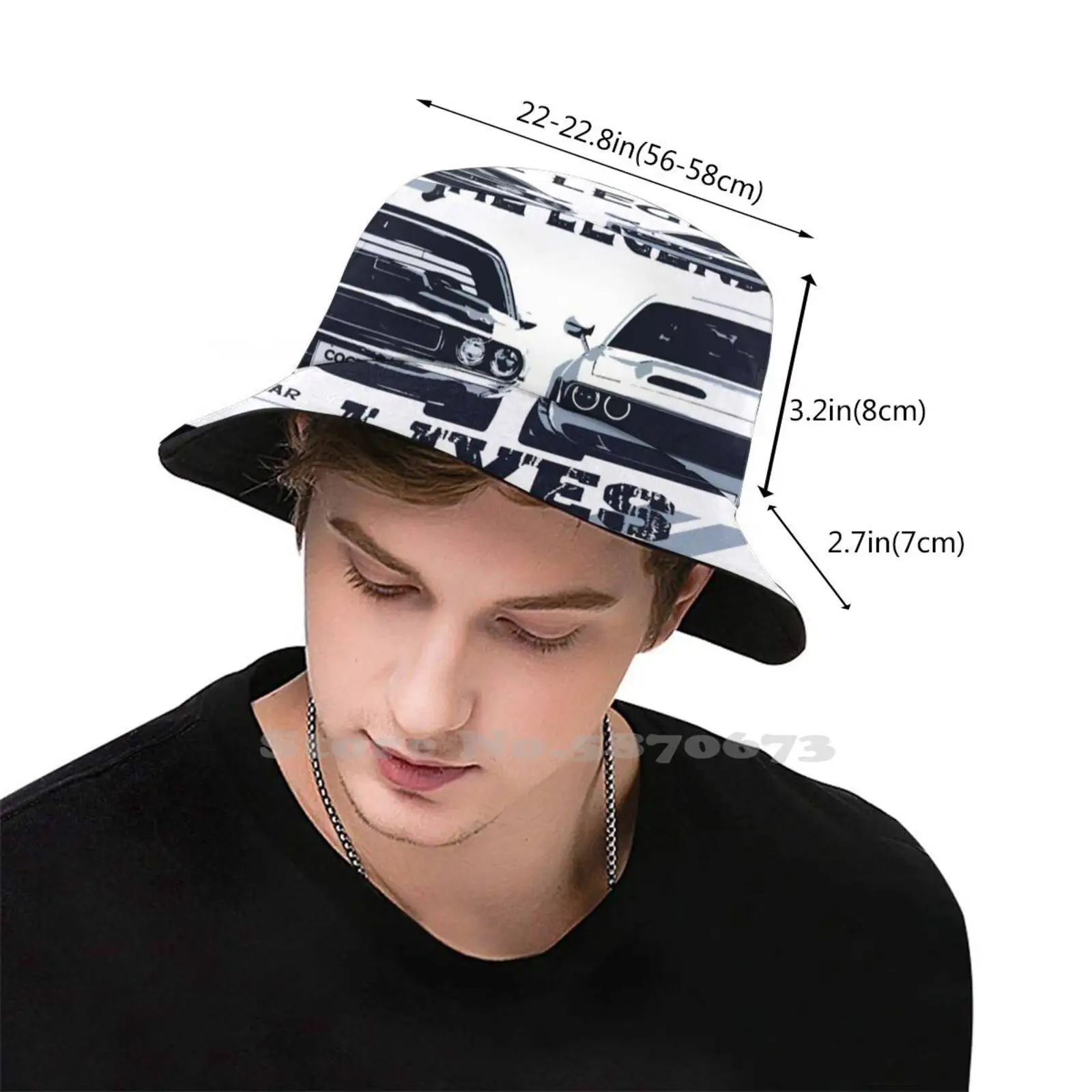 The Legend Lives Cars Print Bucket Hats 