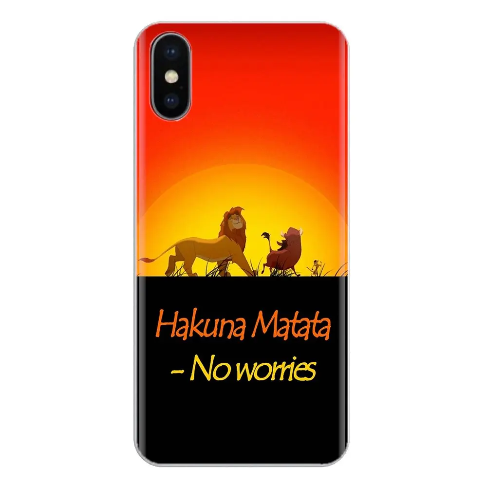 For Xiaomi Redmi 4 3 3S Pro Mi3 Mi4 Mi4i Mi4C Mi5 Mi5S Mi Max Note 2 The Hakuna Matata Lion King Silicone Phone Shell Cover | Мобильные