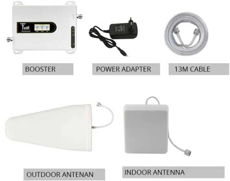 2G 3g 4G трехдиапазонный усилитель сигнала сотового телефона 70dB GSM 900 LTE 1800 WCDMA 2100 mhz мобильный ретранслятор сигнала антенны