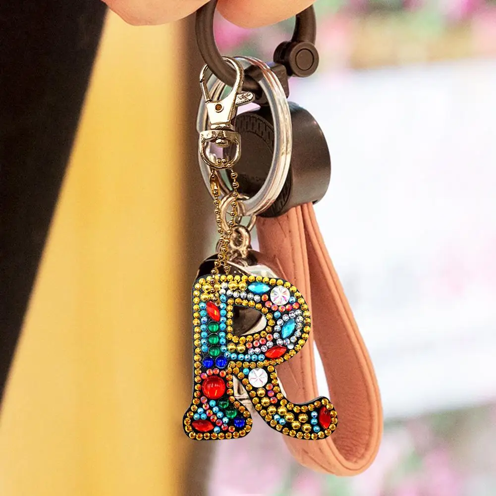 5D diamond painting Letters DIY keychain diamond bag pendant jewelry mosaic home decoration pattern handmade gift diamond painting diamond painting accessories diamond art painting kit