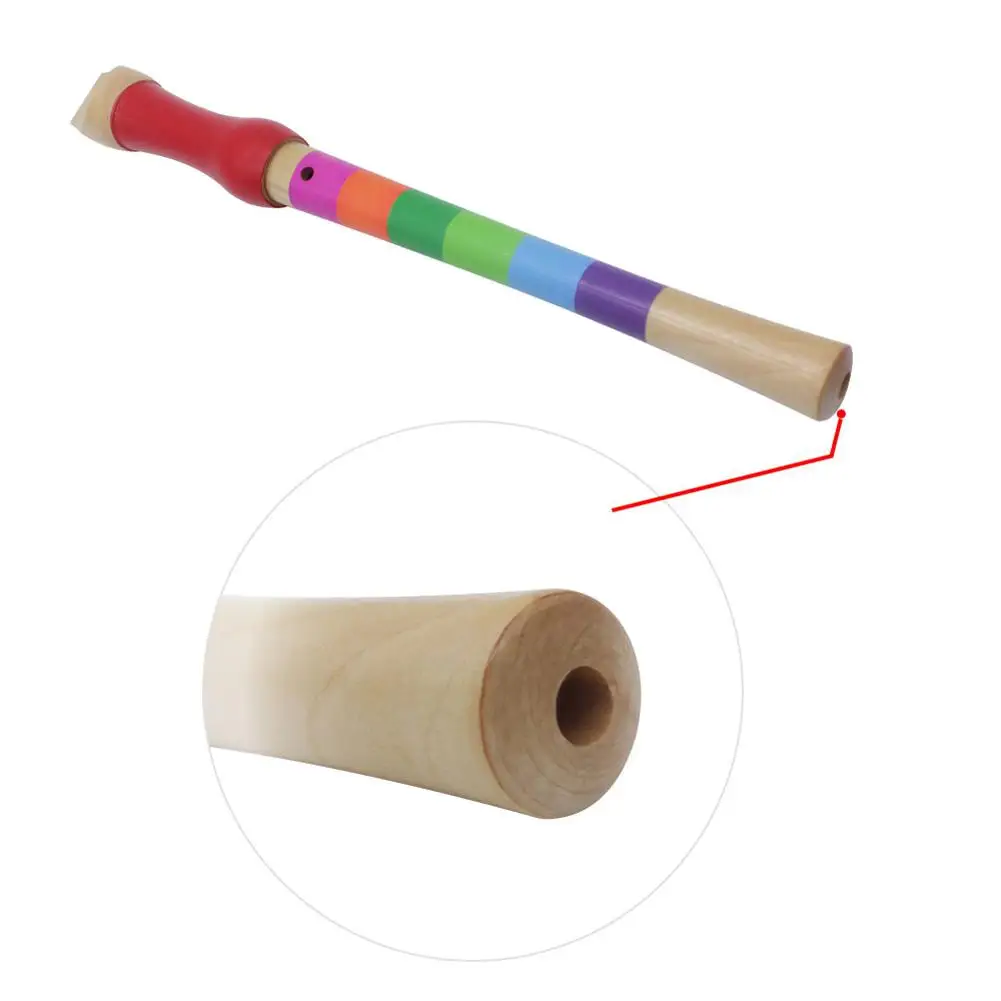 Sifflet à poussoir en bois et plastique multicolore : Jeux et