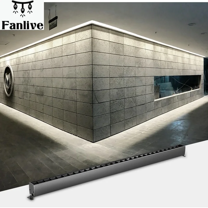 

5pcs 80cm 20w/25w Surface Mounted Osram Linear Line Lamp Iron Grey Modern Hotel Lobby Bar 4000k Spotlight And Polarized Light