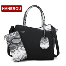 Роскошные Сумки Для женщин сумки дизайнерские 2 шт./компл. под змеиную кожу; композитный мешок женские кошельки Сумка-тоут, сумки через плечо, модные сумки через плечо красная сумка