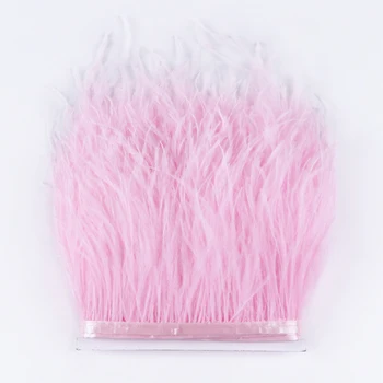 

High Quality Ostrich Feathers Ribbon Fringe 10-18 CM Feather Trim For Diy Dress Clothing Accessory Decoration Crafts Plumes