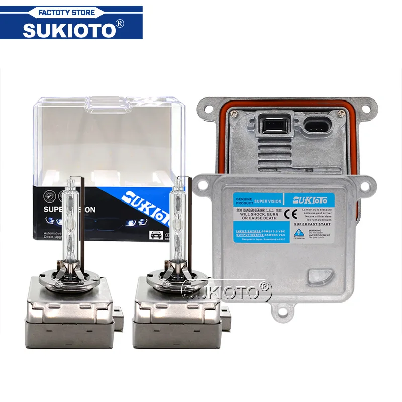 SUKIOTO 1 Set High Quality 55W Canbus Xenon Ballast Kit 55W D1S 6000K HID Xenpn Lamp Bulbs 5000K D3S 4300K 8000K Car Light Source (7)