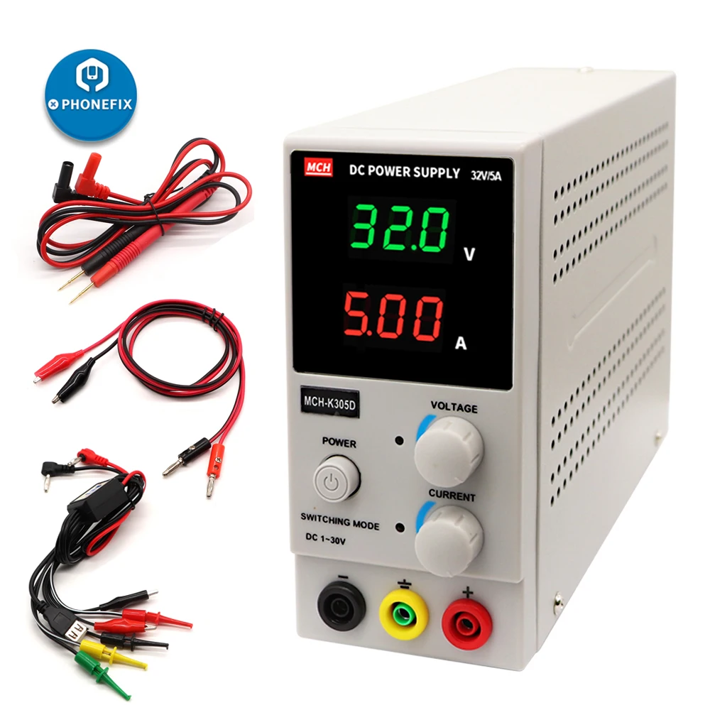PHONEFIX MCH-K303D/MCH-K305D Портативный 30 в 5A Мини DC Регулируемый DC источник питания Мобильный телефон ноутбук ремонт питания