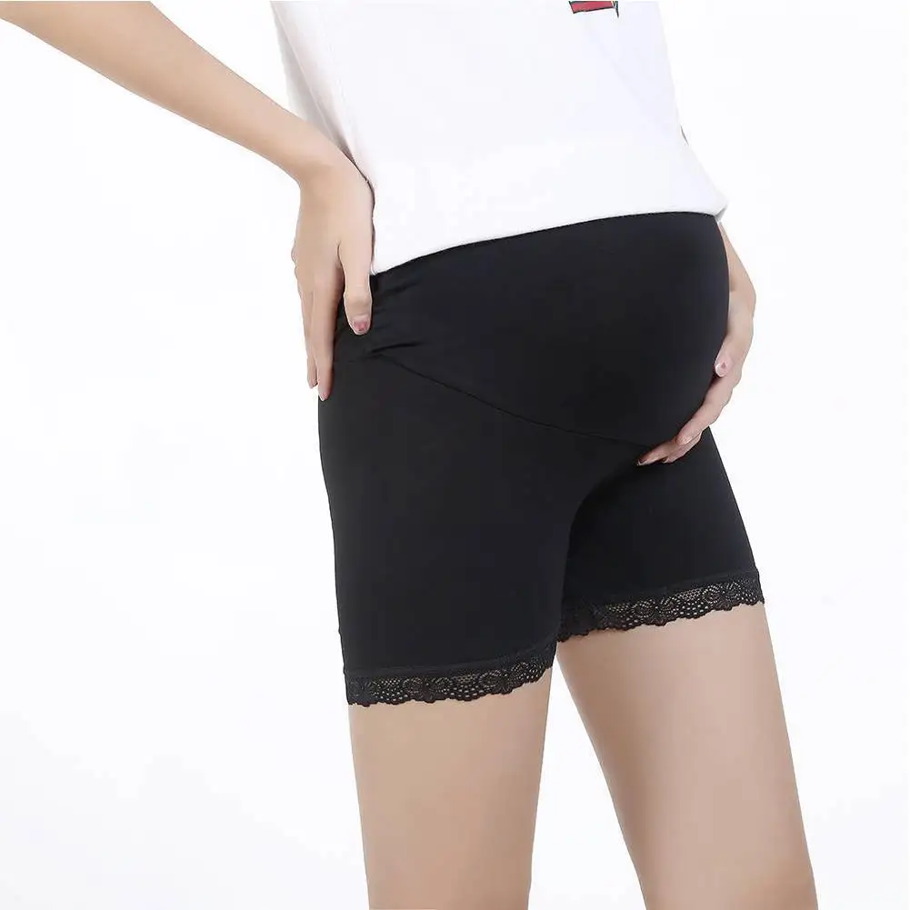 Black lace Kuulee свободные большие размеры поддержка живота безопасные трусы для беременных женщин - Цвет: Black lace