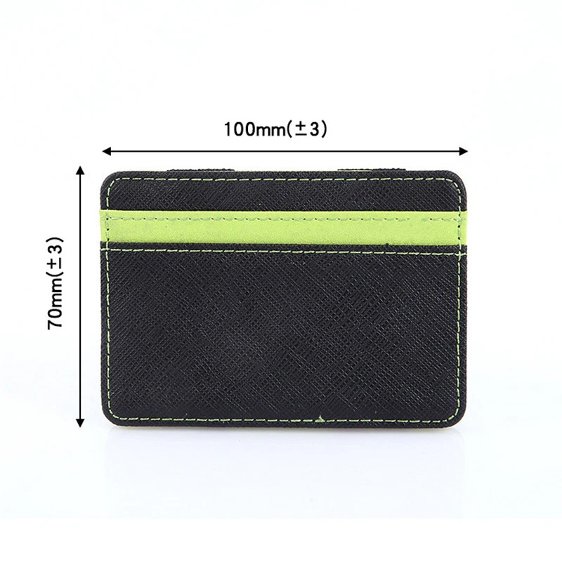 Ultra Thin PU Leather Women Men Magic Wallets Mini Small Coin Purses Portable Short Business Credit Card Holder Clutch Bag Case