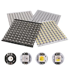 Puce LED 4 broches WS2812B WS2812, 10 à 1000 pièces, panneau de dissipateur de chaleur, DC5V 5050 RGB WS2811 IC, puce LED RGBW RGBWW WWA intégrée