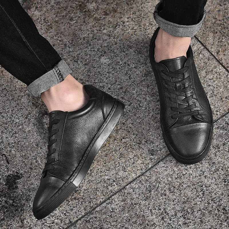Модные Классические мужские кроссовки из натуральной кожи Zapatos Hombre Лоферы для