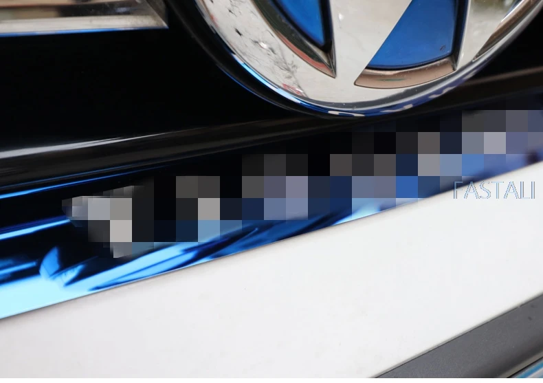 Для Tiguan второго поколения- автомобильный передний бампер крышка из нержавеющей стали декоративная отделка полосы внешняя наклейка украшение