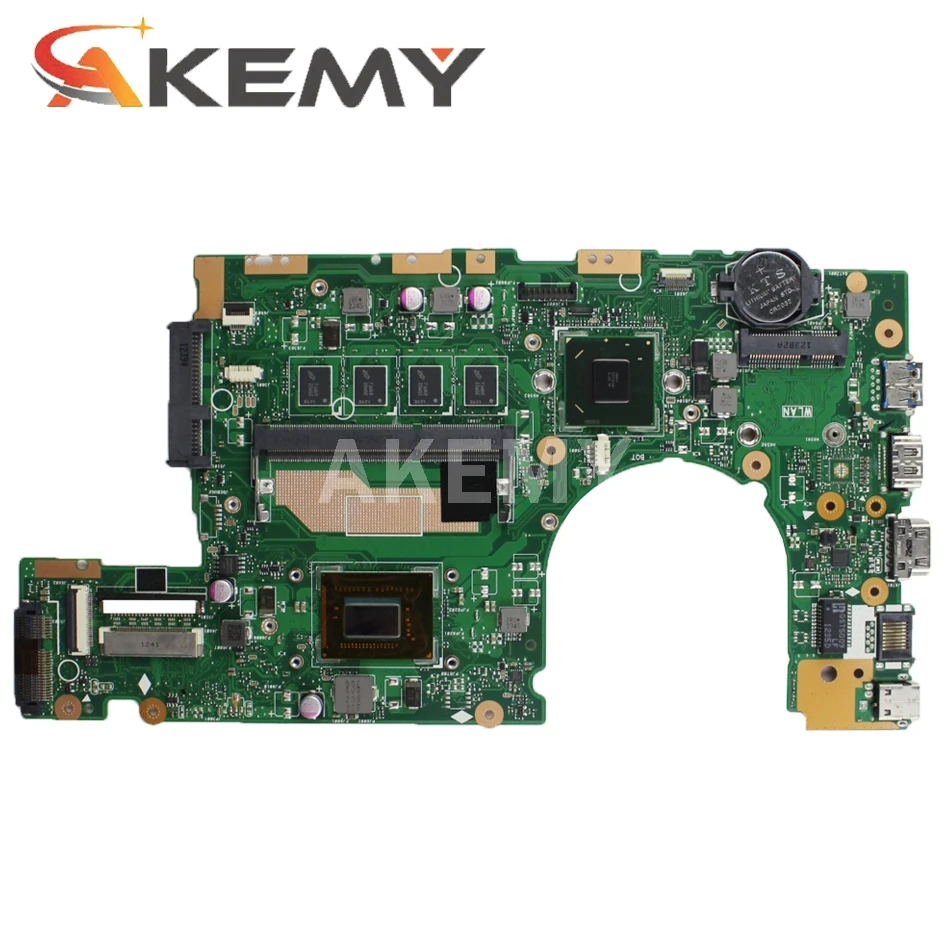 Placa-mãe para Asus Placa Livre - i3 i5 i7 Cpu 4gb Computador Portátil Placa-mãe S500c S400c Mainboard S400ca S500ca 2117 1 s400ca 2117 i3 i5 i7 cpu 4gb