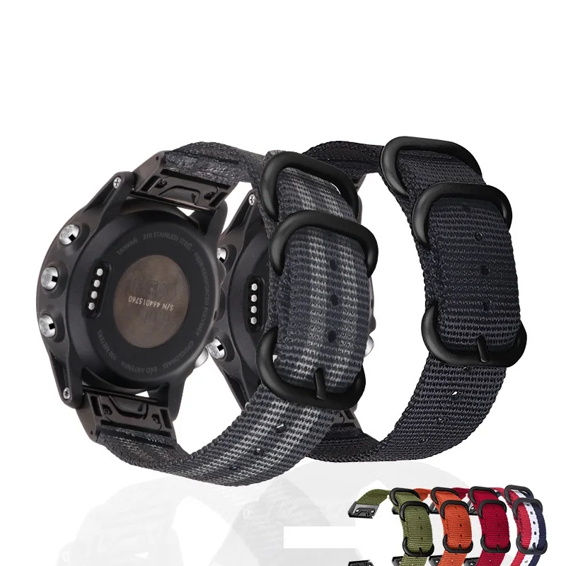 

For Garmin Quick Fit 26mm/22/20mm NATO Nylon Watch Band Strap for Garmin Fenix 5s 5/5 Plus/Fenix 5X/Fenix 3/D2 Delta PX