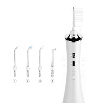 

3 Modes Water Flosser Dental Oral Irrigator Portable USB Rechargeable IPX7 Water Floss Jet Irrigator Dental Teeth Cleaning+4 Jet