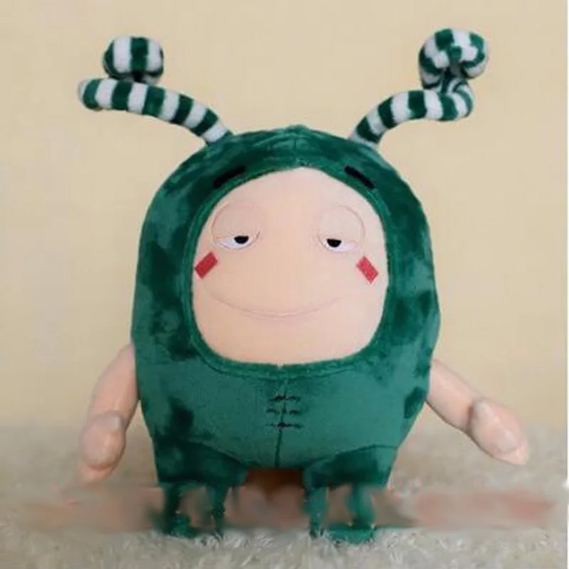 Зеленый 35 см странное сокровище солдат плюшевая кукла Oddbods Монстр Кукла пара подарок для детей - Цвет: Зеленый