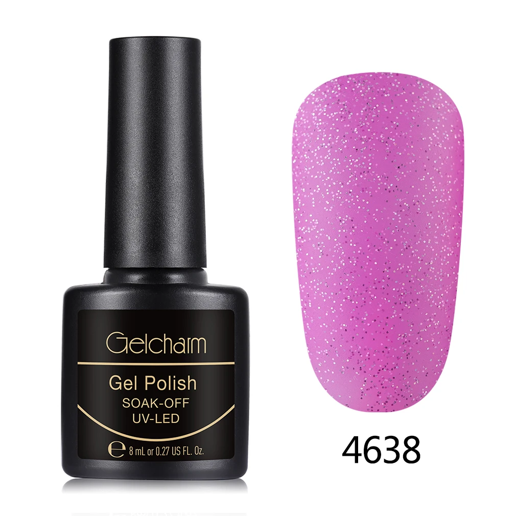 4638 Gelcharm 8 мл матовый эффект УФ-гель для ногтей Гель-лак one step без необходимы вещи наивысшего Базовое покрытие био-Гели Soak Off УФ гель-Лаки DIY гель лак для ногтей - Цвет: 4638
