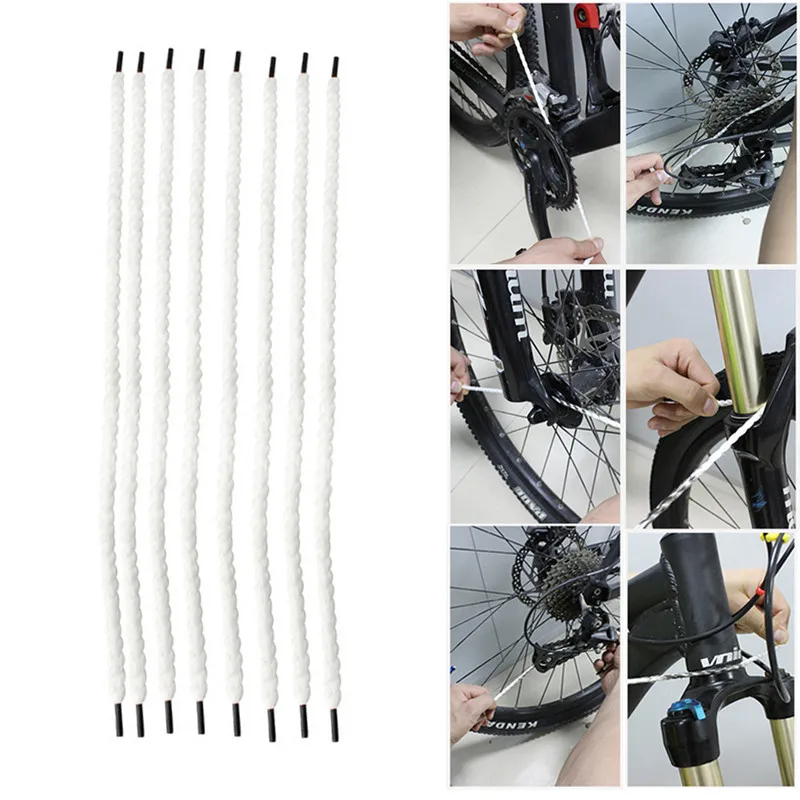 Портативный MTB велосипеда маховик Руководство зубчатое колесо цепной передачи волокна очистительной линией вилка, колесики 8 шт./упак. мертвый угол грязного экрана и набором инструментов для чистки