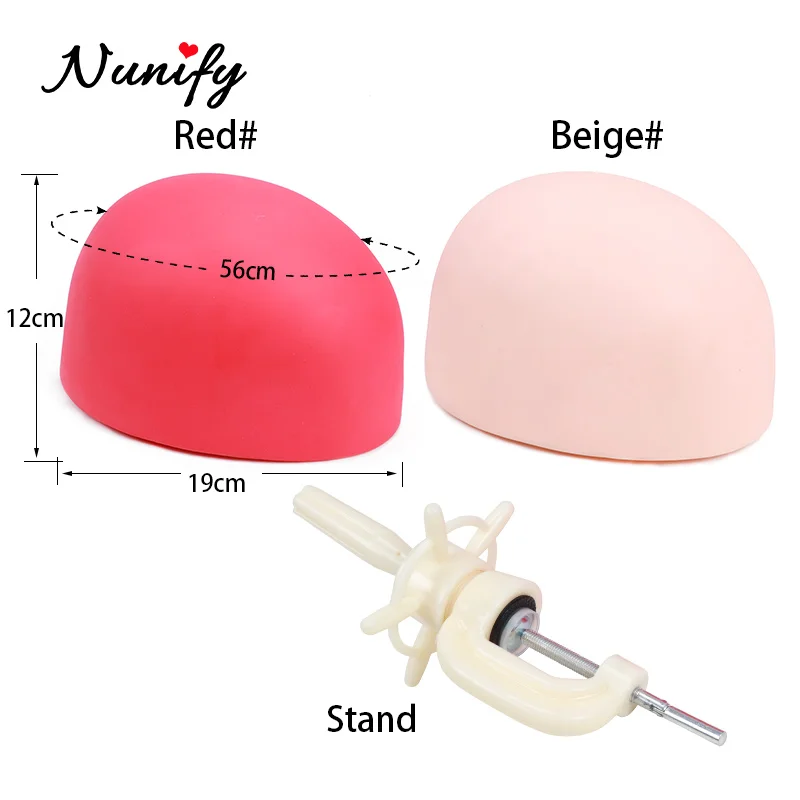 Nunify Soft Pvc Half Mannequin Head Making Wigs Red Beige Big Size Wig Making Tools Put Pins Maniquin Head And Stand Wig Head Mannequin Mannequin Head Holder Mannequin Head Model Wig Supplies