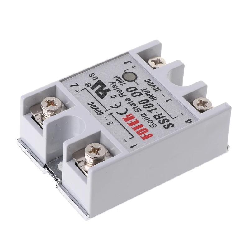 

SSR-100 DD твердотельное реле Модуль 100A 3-32 В постоянного тока Вход 5-60V DC Выход реле