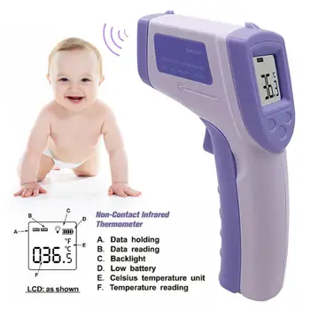 

Forehead Ear Thermometer Digital Infrared Thermometer for Non-contact Temperature Measurement Indoors Outdoors #CO