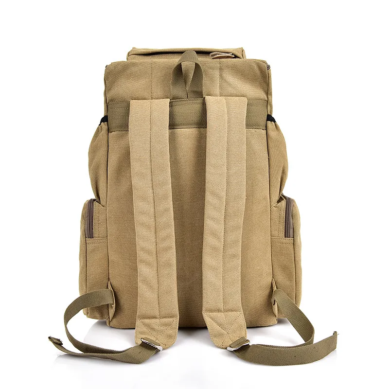 Wellvo Top Quality Canvas Large Capacity Travel Backpacks Men Casual Bag Casual Bucket Bags For Travel Bags XA25ZC