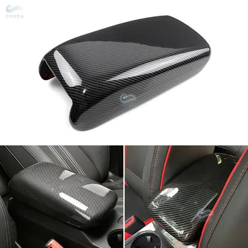 Car Styling ABS Carbon Texture Center bracciolo Box copertura protettiva Trim per Audi A3 8V 2013 2014 2015 2016 2017 2018 2019 2020