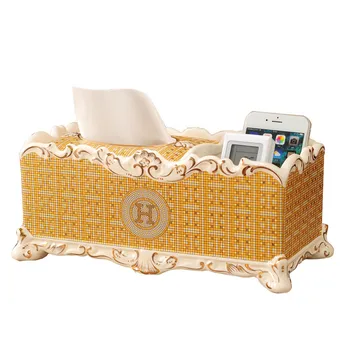 

Ceramic Tissue Box Living Room Restaurant Paper Rack Removable Hotel Tissue Holder European Style Storage Box For Gift giving
