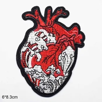 

Punk Eye Heart Iron on Novelty Embroidered Clothes Patch For Clothing