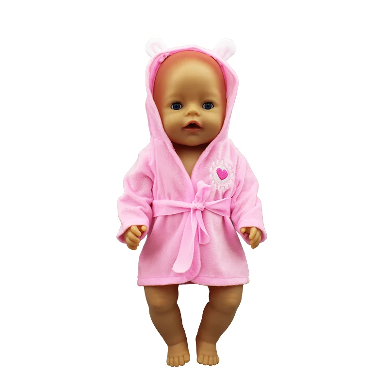 Bathrobe Suit Fit For born 43cm Doll Clothes Doll Accessories For 17inch Baby Doll
