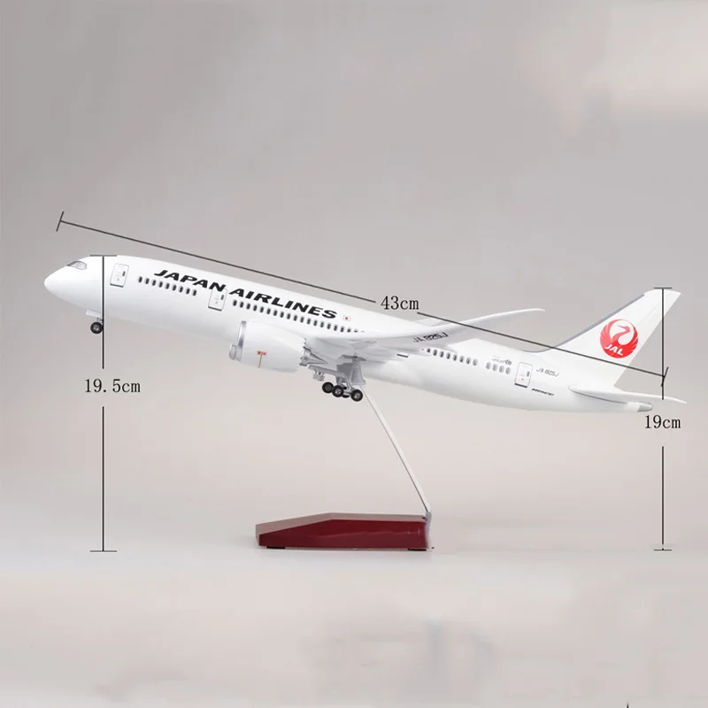 1/130 масштабная японская модель самолета Boeing B787 модель авиалиний светодиодный светильник и колесо литая под давлением пластиковая Смола самолет