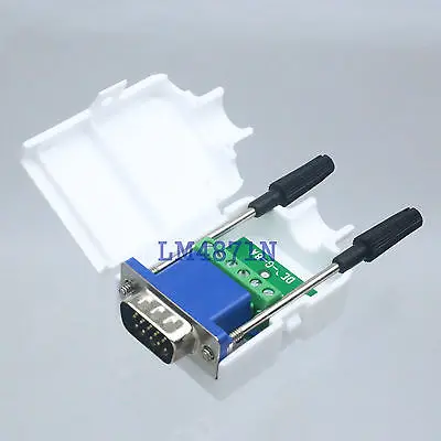 DHL/EMS 50 лотов DB15 DSUB штепсельный разъем VGA 3+ 2pin терминальный адаптер PCB крышка разъема крышка бленда оболочка винт-d2