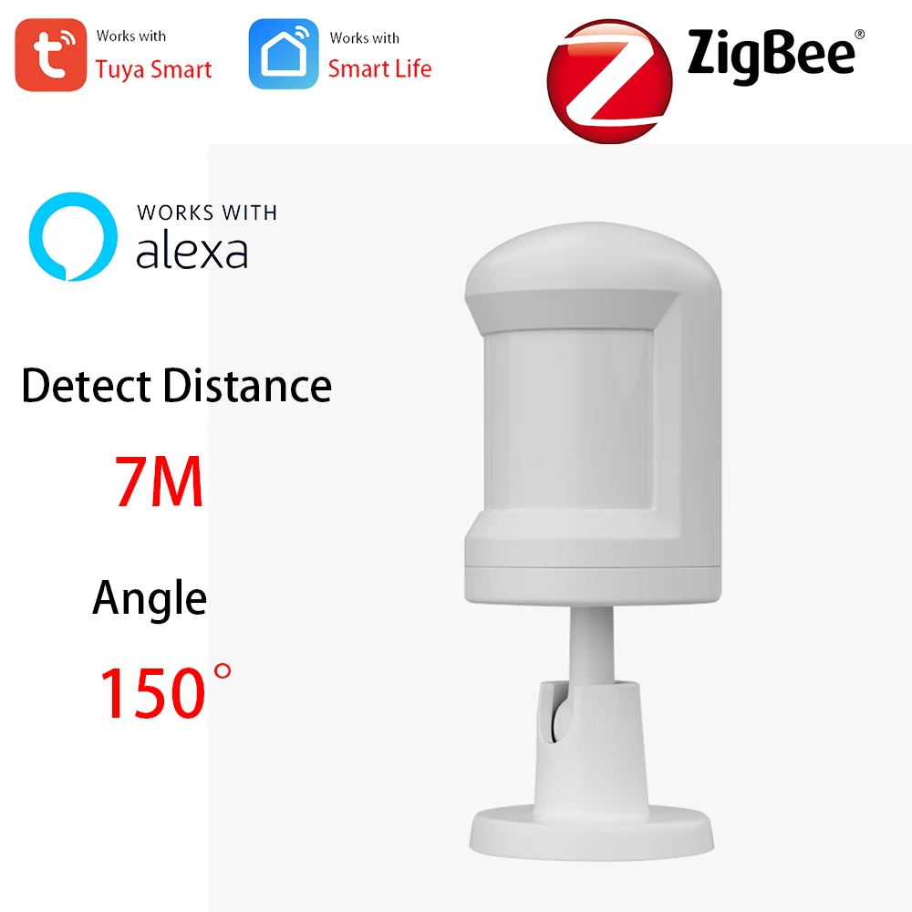 Датчик движения ZigBee 3 0 на расстоянии 7 м 150 ° с поддержкой Alexa | Безопасность и