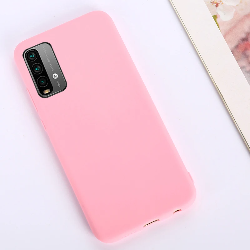 Fashion Matte Liquid Silicone Matte Case for Redmi 9T xiaomi leather case handle Cases For Xiaomi