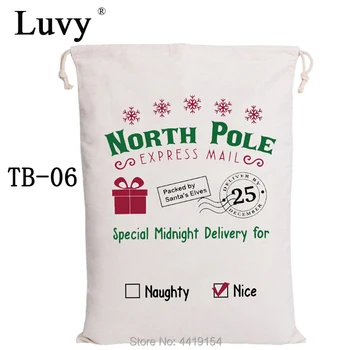 

Luvy Christmas Stocking Bags 10pcs Santa Sacks Drawstring Canvas Bag Large Santa Claus Party Decoration Christmas Gift Bag